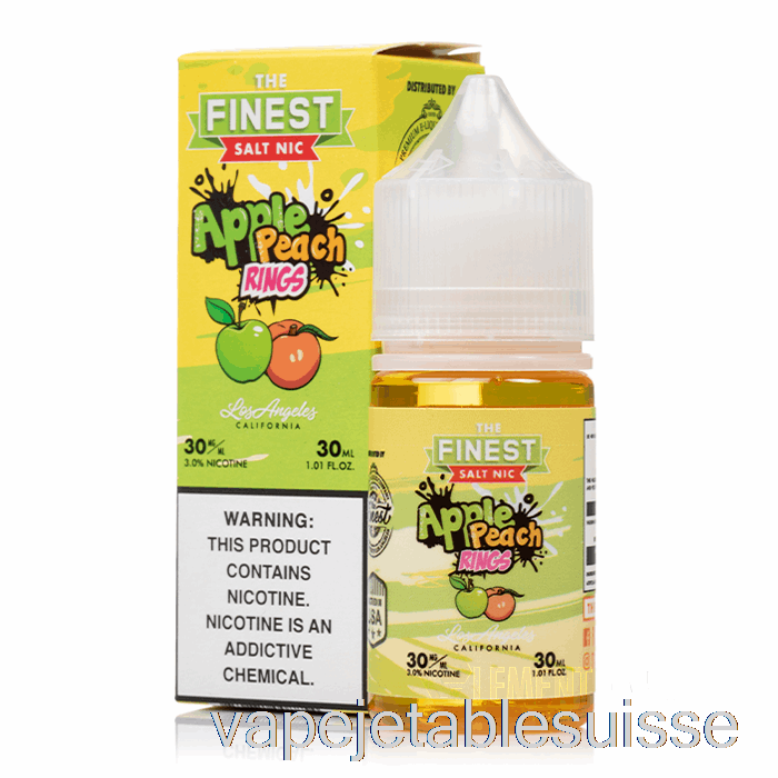 Vape Suisse Anneaux Aigre-pomme-pêche - La Meilleure édition De Bonbons Sel Nic - 30 Ml 30 Mg